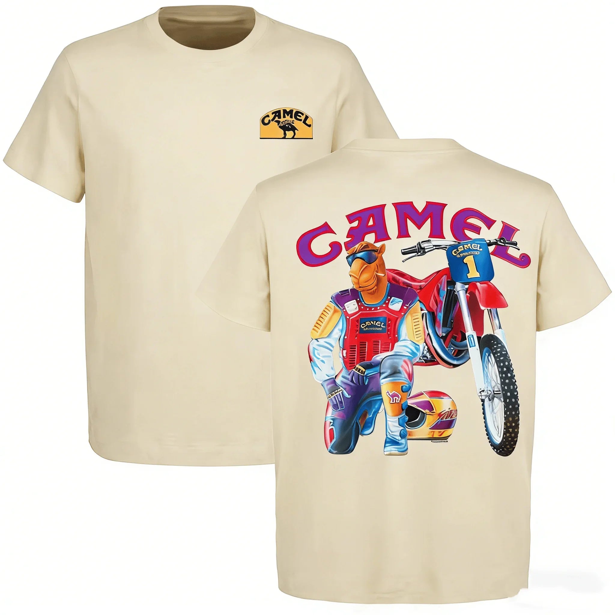 Retro Camel Motocycle T-Shirt