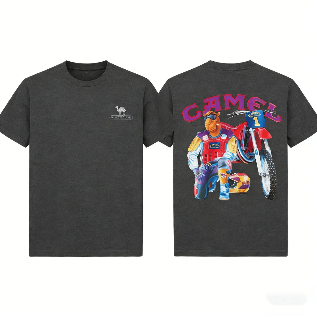 Retro Camel Motocycle T-Shirt
