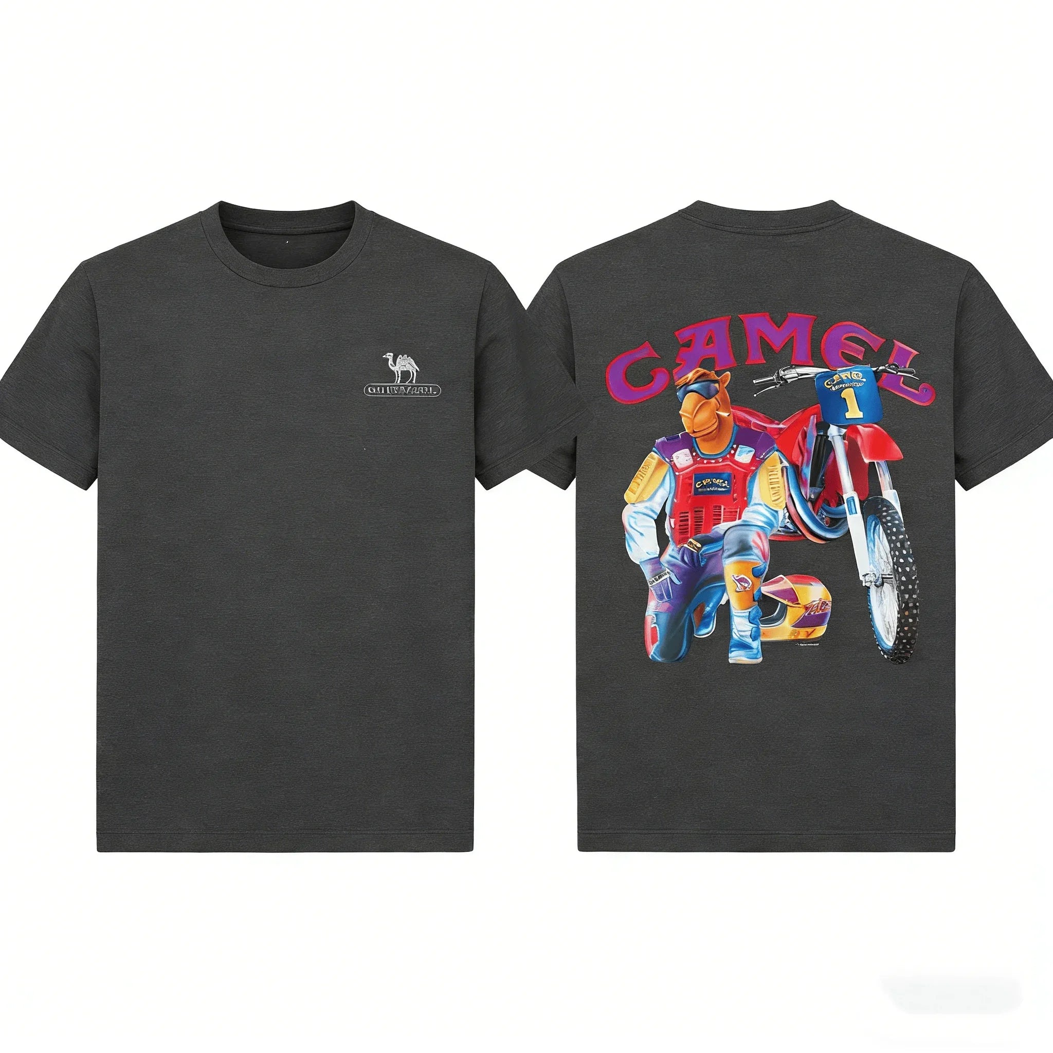 Retro Camel Motocycle T-Shirt