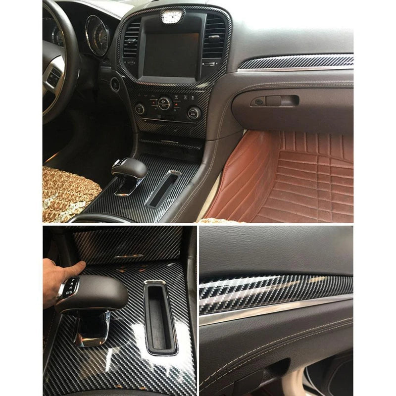 Automotive carbon fiber vinyl wrap roll