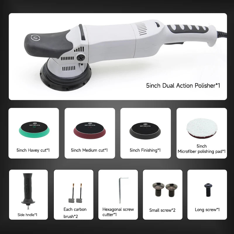 DETAILING Polisher 900W Dual Action Car Polisher 15MM/21MM Car Buffer Polisher 6 Variable Speed for Car Detailing