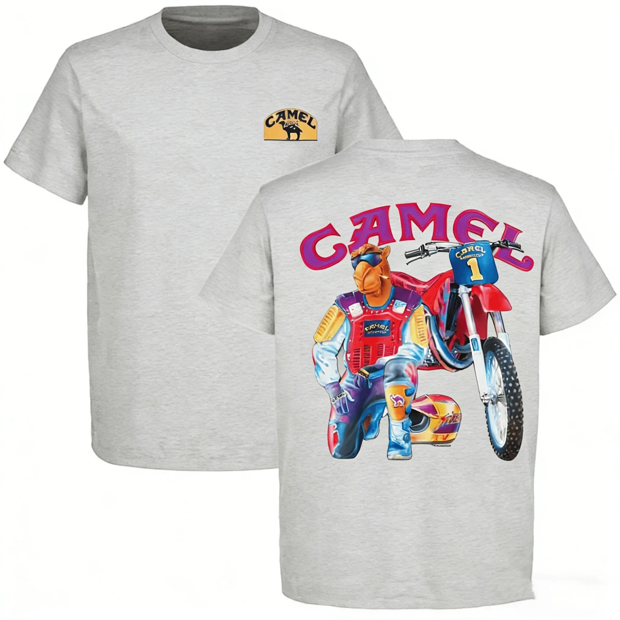 Retro Camel Motocycle T-Shirt