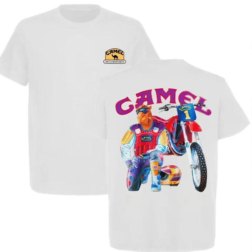 Retro Camel Motocycle T-Shirt