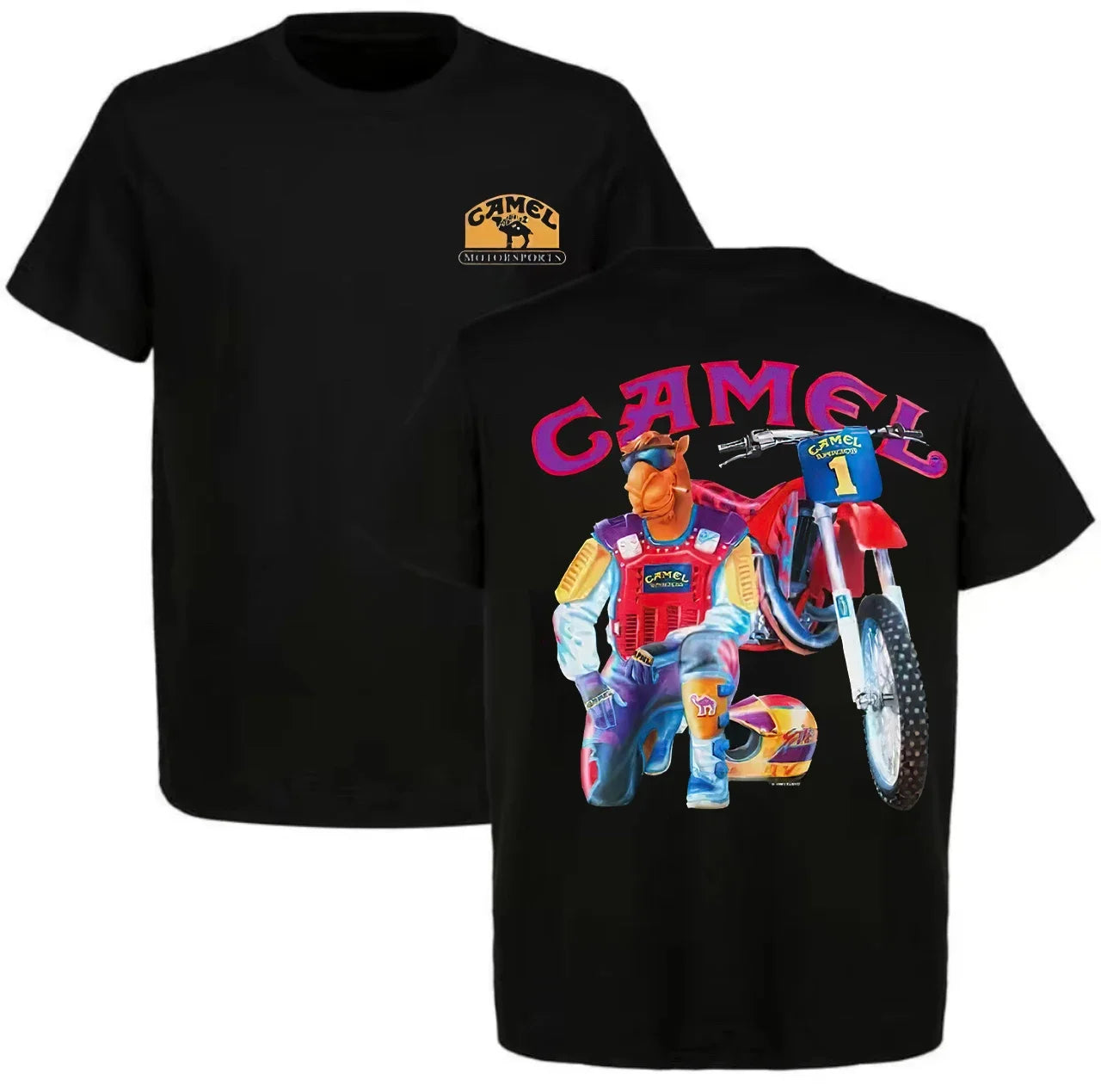 Retro Camel Motocycle T-Shirt